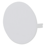 Afdekplaat klemmend rond wit        95mm