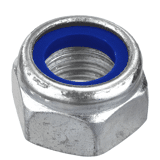 Zelfborgende zeskantmoer met kunststof ring MF DIN 985 Elvz 8.0 - M22x1.5 mm