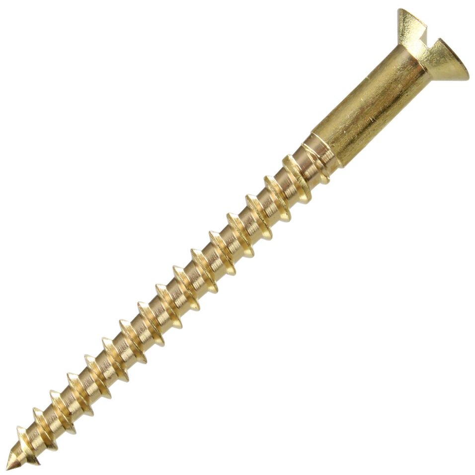 Product afbeelding Verzonken houtschroef met zaaggleuf DIN 97 Messing - 2.5x30 mm