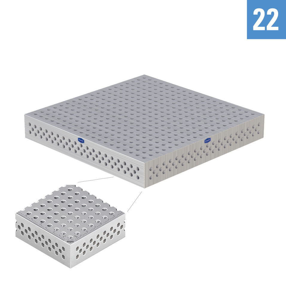 Product afbeelding Demmeler opspantafel PP 1000x1000x150 mm