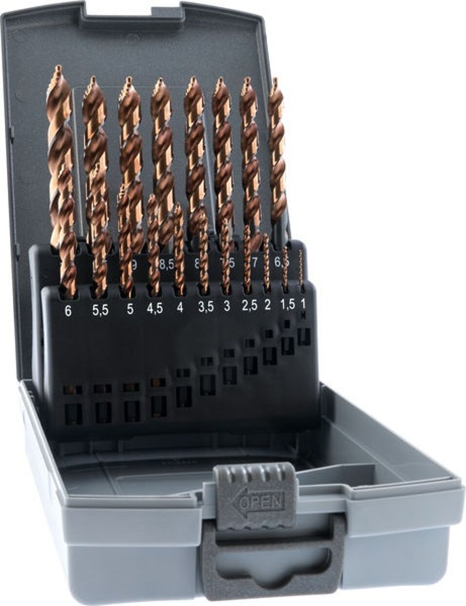 Product afbeelding Guhring StepPower borenset HSCO   1-13mm, DIN 338, 3-vlak opnameschacht 0,5 oplopend in set van 25 stuks