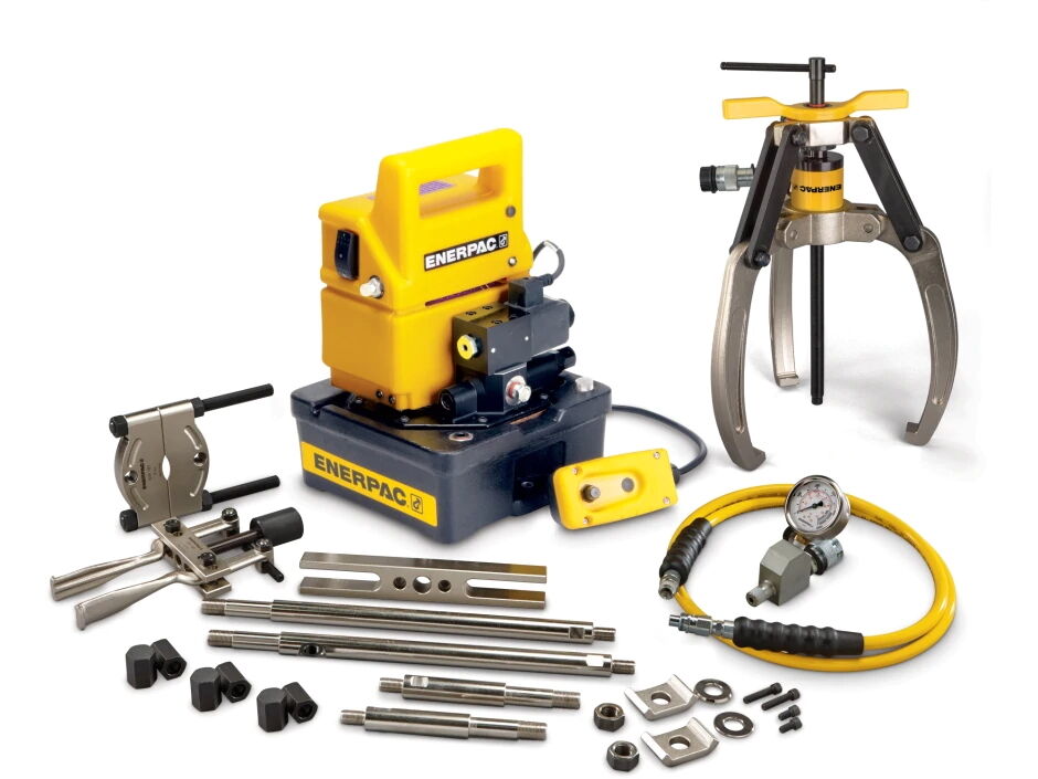 Enerpac hydraulische trekker master set lock-grip 3 armen met elektrische pomp 115v