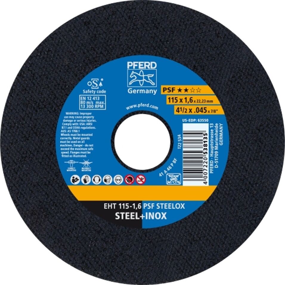 Product afbeelding Pferd doorslijpschijf EHT 115-1,6 PSF STEELOX
