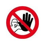 Sticker geen toegang onbevoegden   100mm