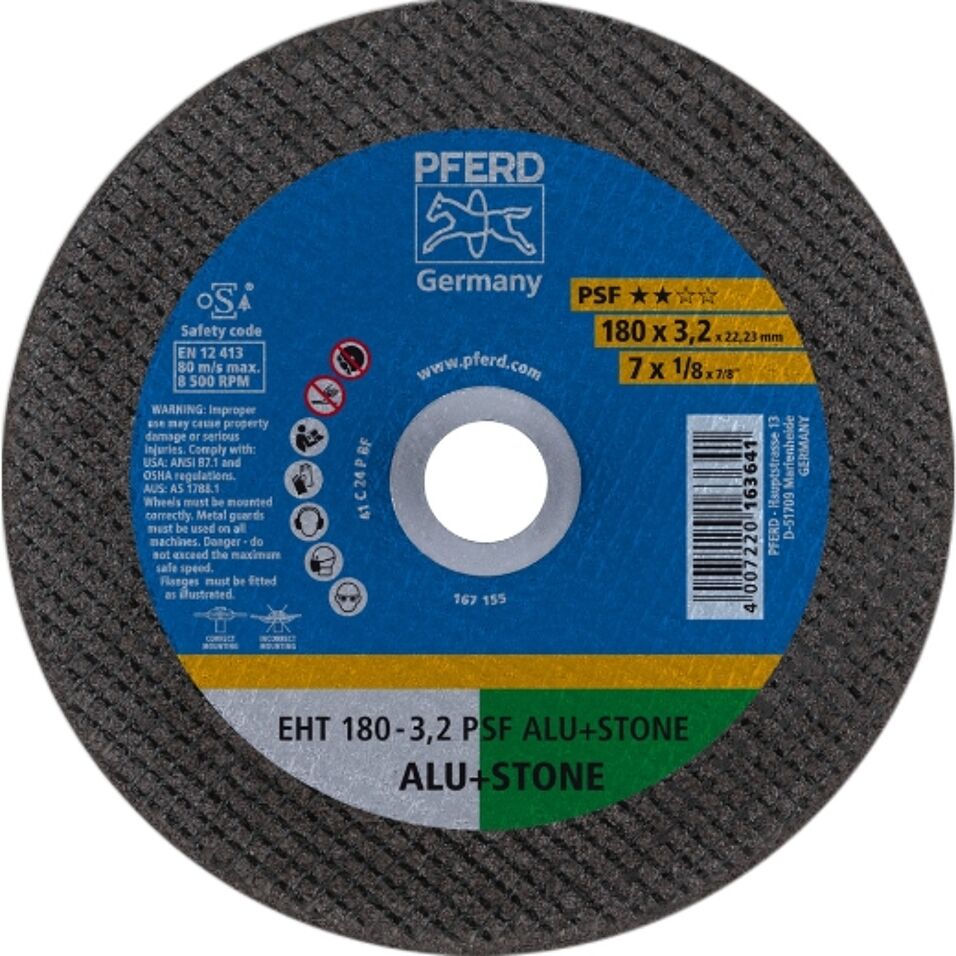 Product afbeelding Pferd Doorslijpschijf- EHT 180-3,2 PSF ALU+STONE