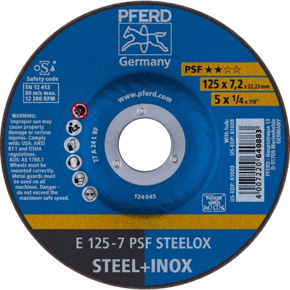 Product afbeelding Pferd afbraamschijf E 125-7 A 24 L PSF