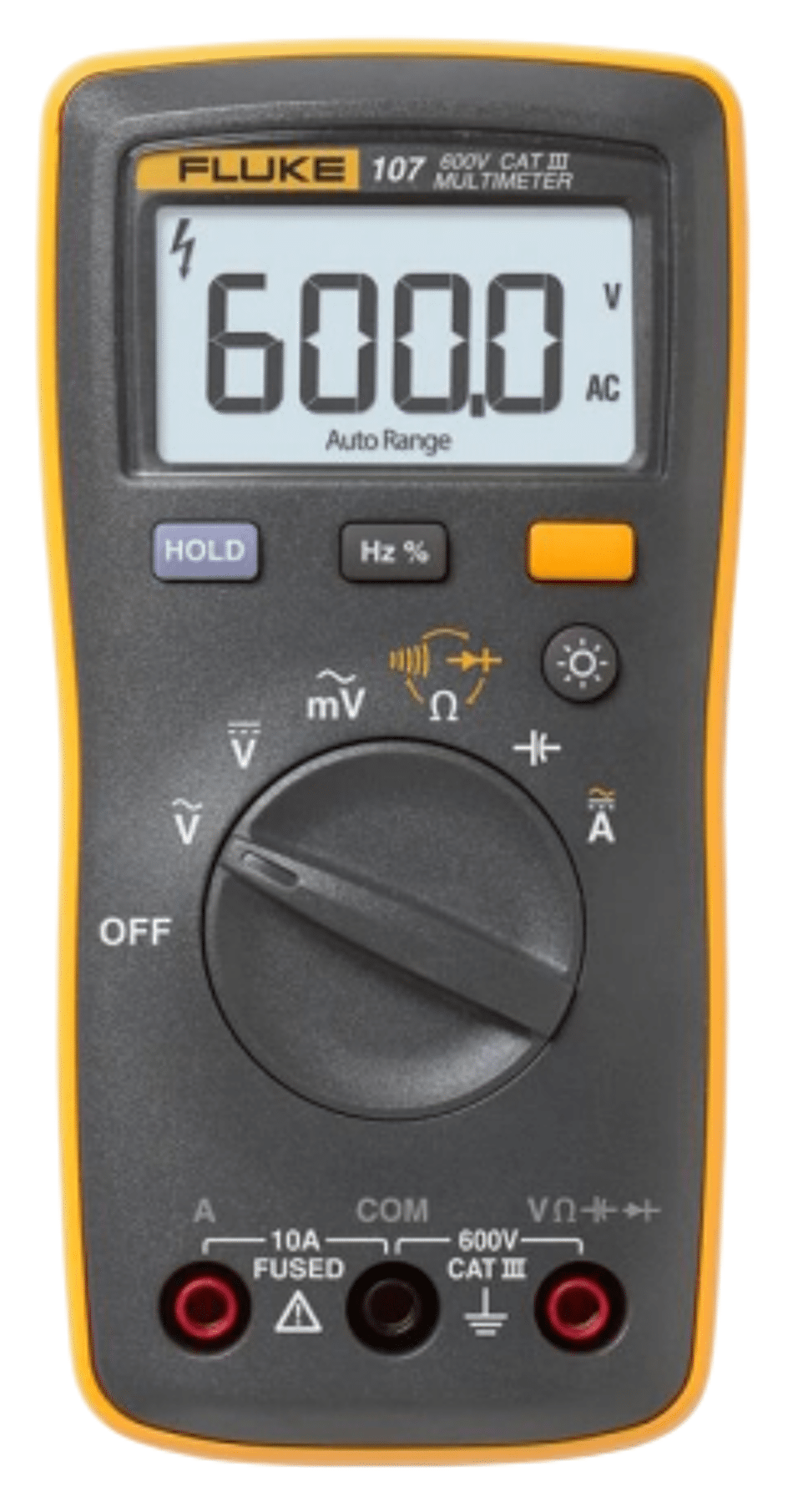Product afbeelding Fluke digitale multimeter  107 pocket AC/DC, tot 600V/10A