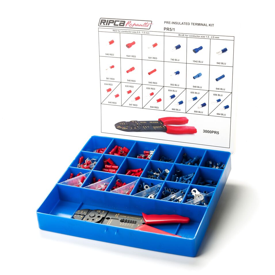 Product afbeelding Kabelschoen assortiment met tang    PR 5