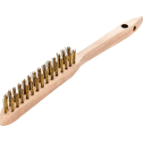 Lessmann Staalborstel messing gegolfd 0,35mm 2 rijen