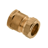 Knelkoppeling schroefbus messing 3/4" x 22 mm