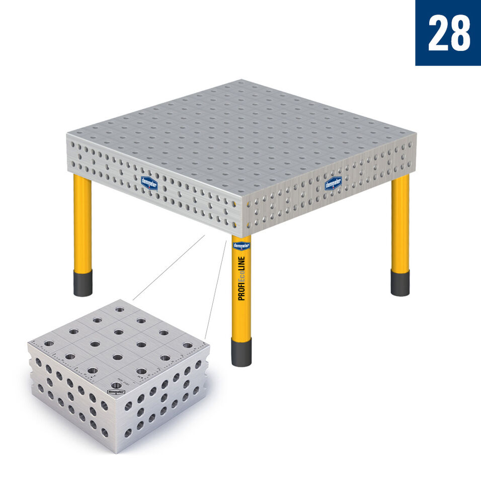 Product afbeelding Demmeler opspantafel PE 1200x1200x850 mm