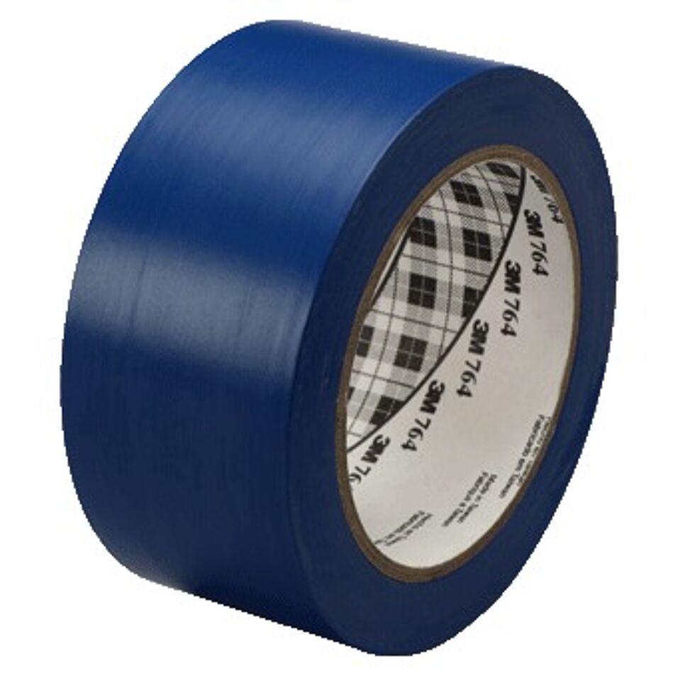 Product afbeelding 3M Vinyl Tape Algemeen Gebruik 764, Blauw, 50 mm x 33 m, 0.13 mm