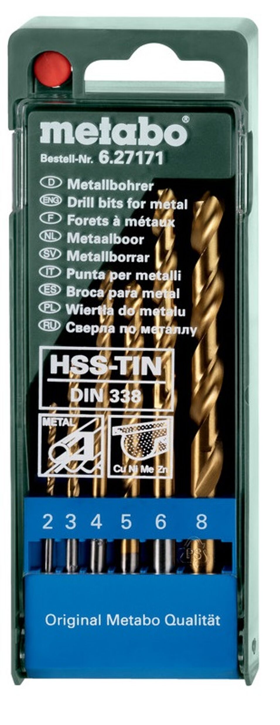 Product afbeelding Metabo borencassette HSS-TIN       6-dlg