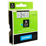 Dymo Tape D1 45013 zwart op wit 12mm x 7m