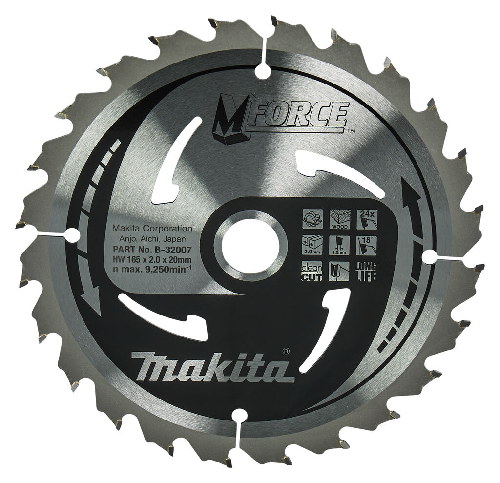 Makita zaagblad 165x20x2.0  24t15g