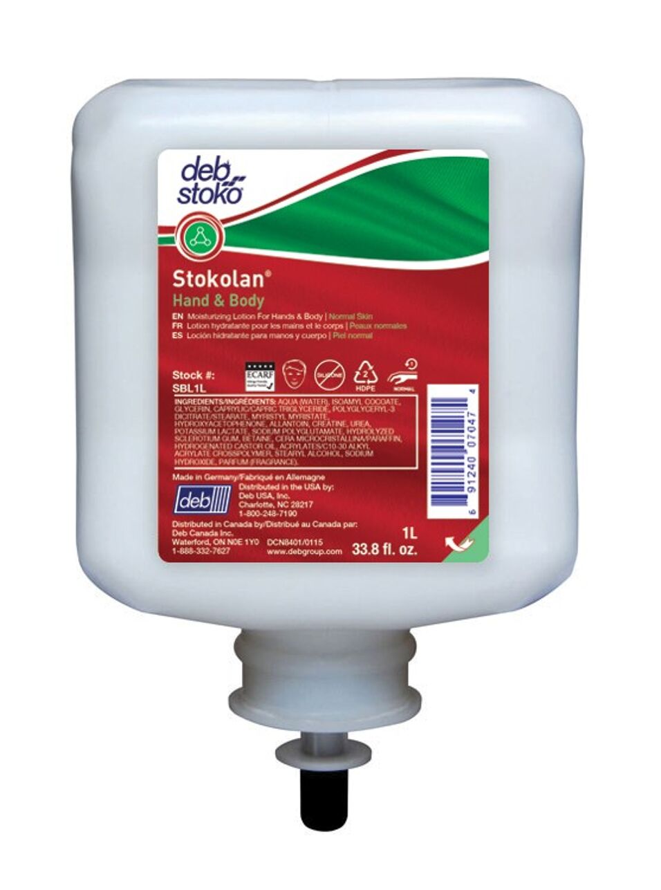 Product afbeelding Deb Stoko huidverzorging Stokolan hand&body patroon a 1 lt
