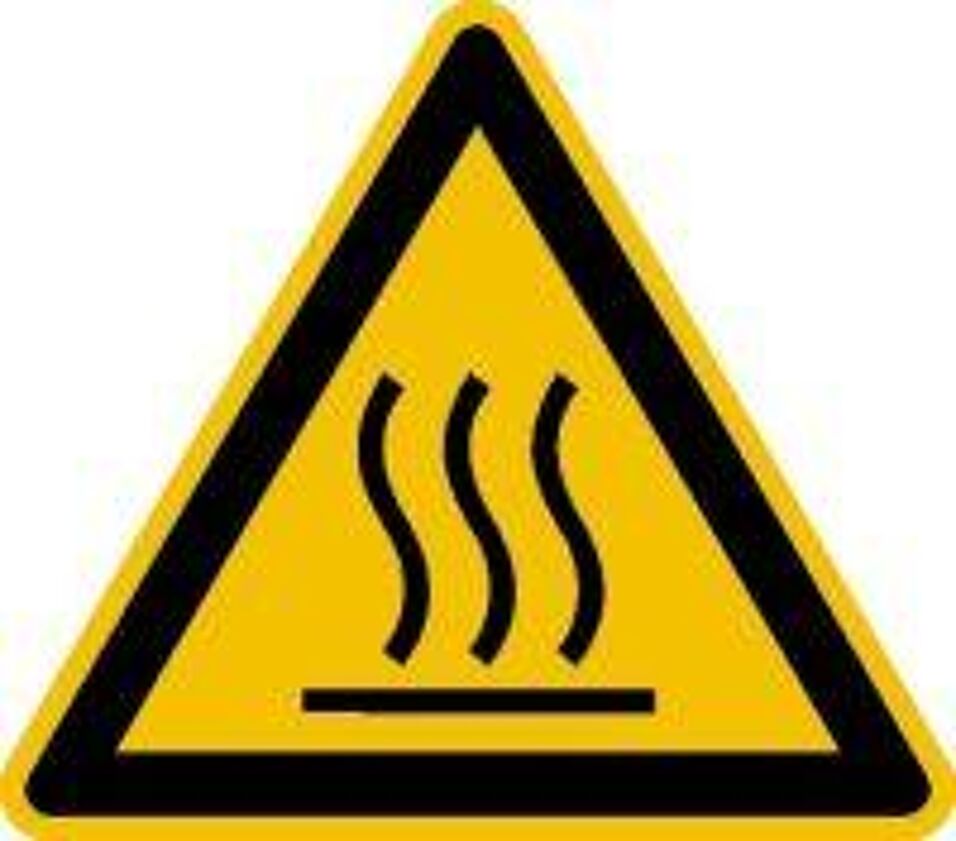 Product afbeelding Bord let op heet oppervlak         100mm