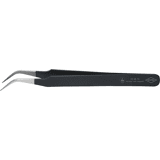 Knipex ESD-pincet 120mm zwart met sikkelvormige punten