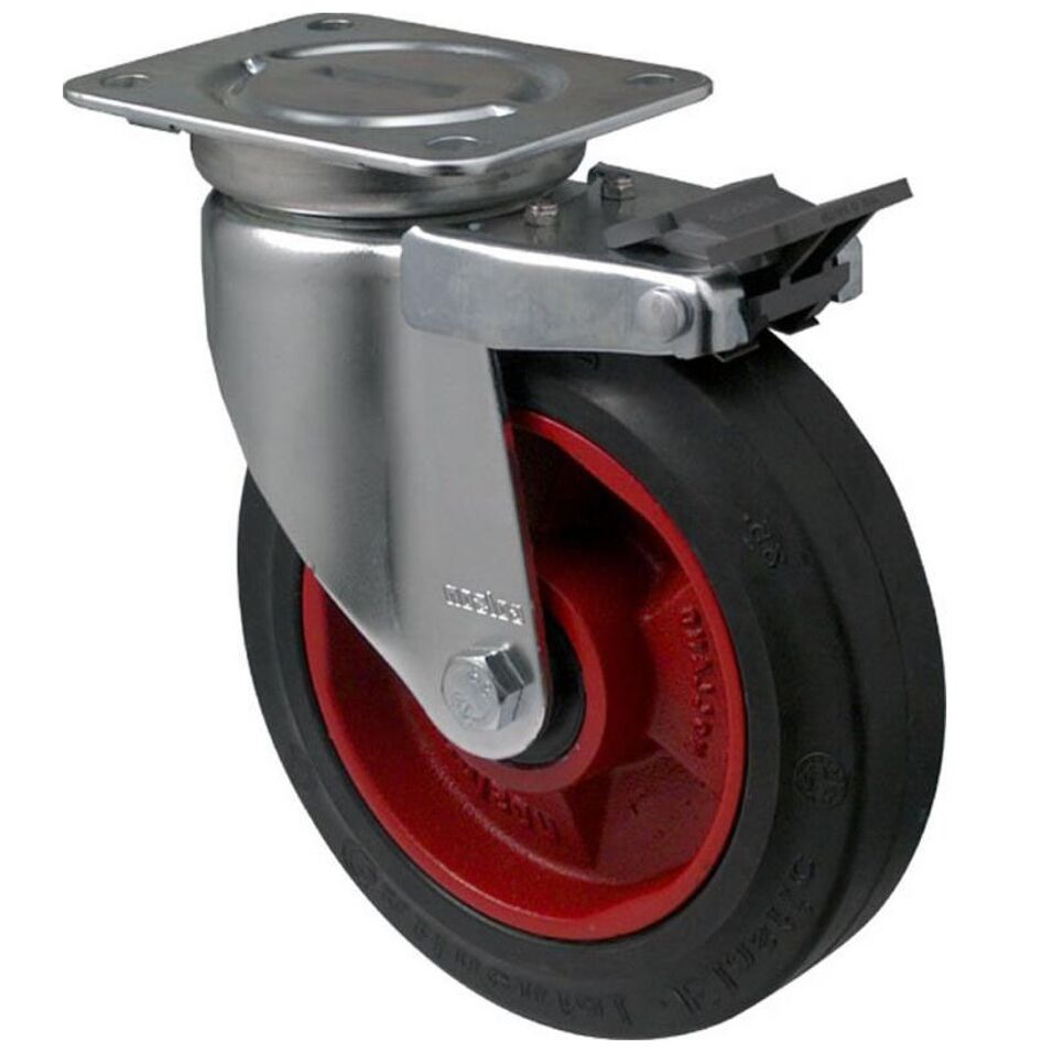 Product afbeelding Colson zwenkwiel JSCP met topplaat en rem 200 x 50mm 355kg