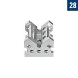Demmeler hoekmodule alu-titan links