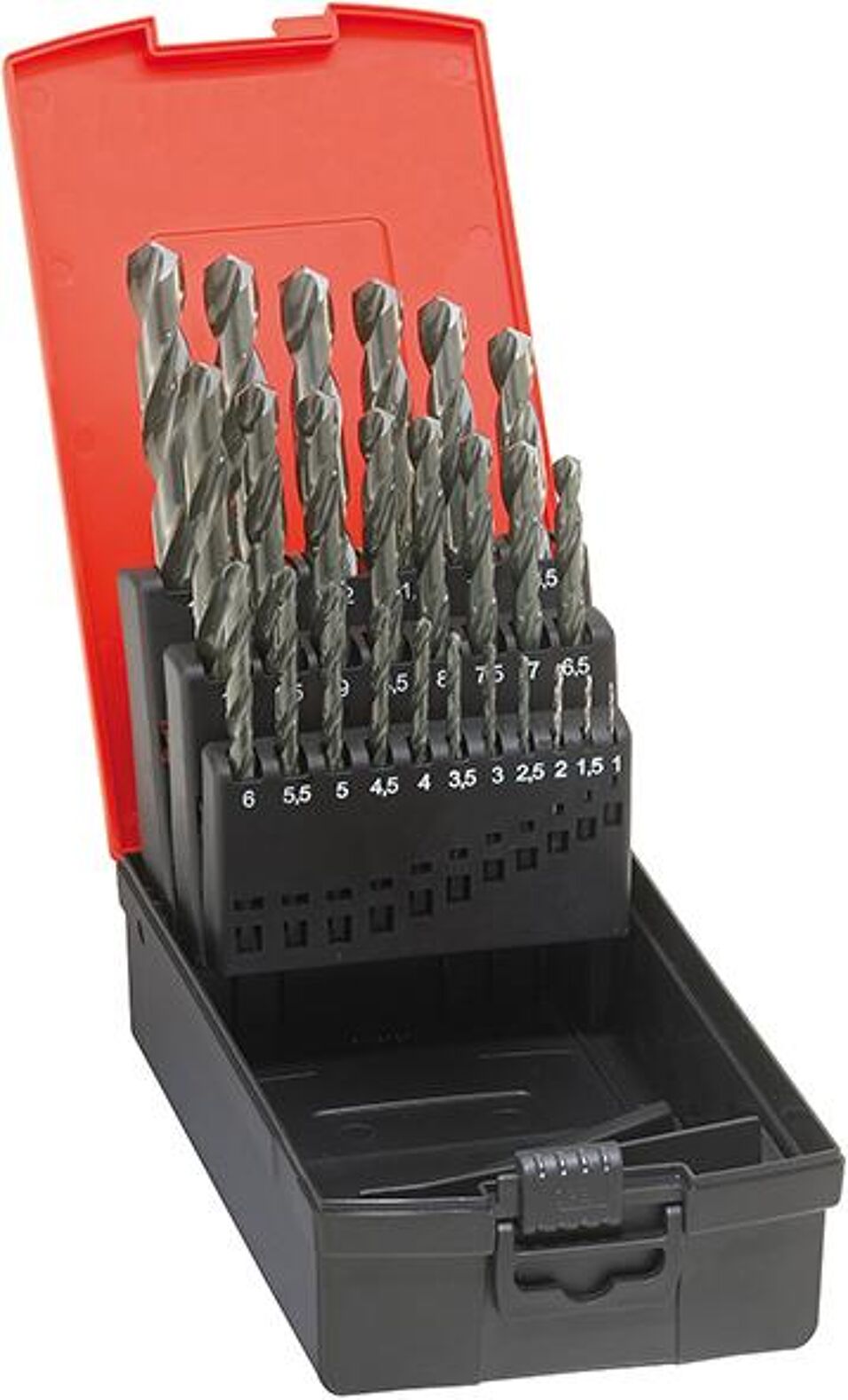 Product afbeelding Format Spiraalborenset profielgeslepen HSS D338-N in kunststof koffer 1-10,0mm 19-dlg.