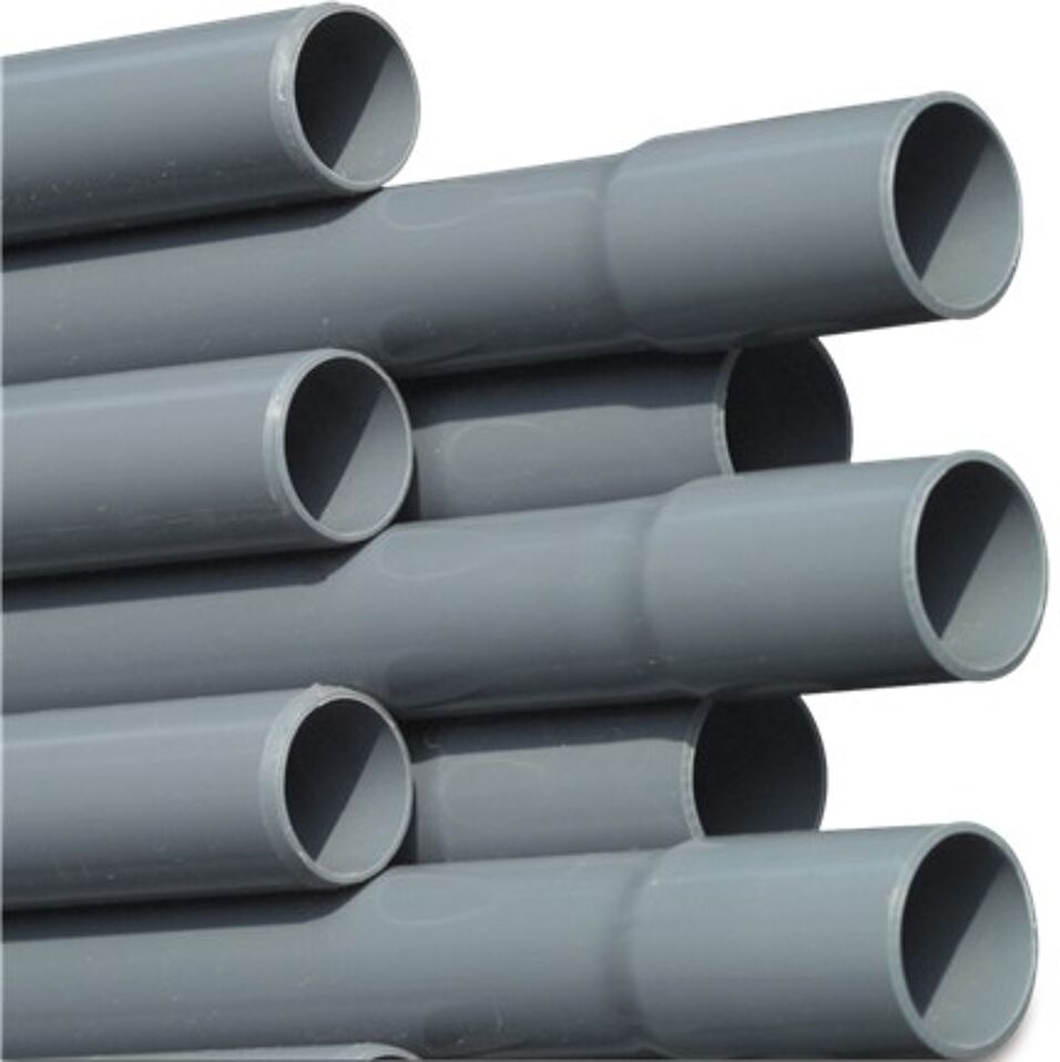 Product afbeelding Drukbuis PVC-U 50 mm x 3,7 mm lijmmof x glad ISO-PN 16 DIN-PN 16 grijs 5m
