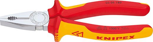 Knipex VDE-combinatietang met meercomponenten-handgrepen 180mm