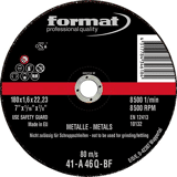 Format Doorslijpschijf voor staal gebogen 115x2,5mm