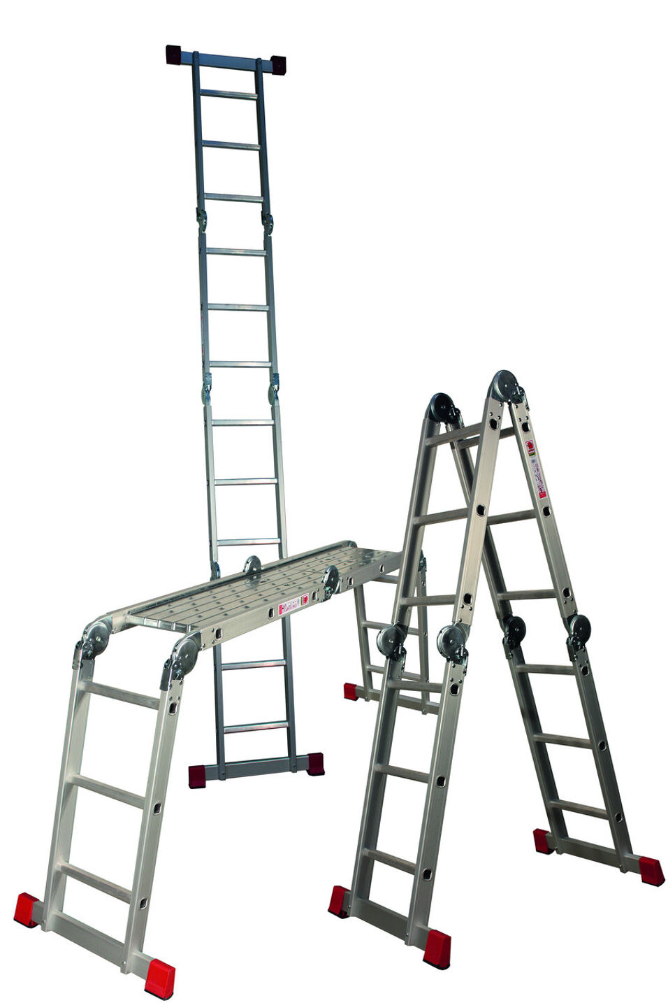 Product afbeelding Vouwladder met twee stabilisatiebalken 4 x 3 treden