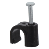 Q-Link kabelclip zwart rond 7mm   a 20 st.