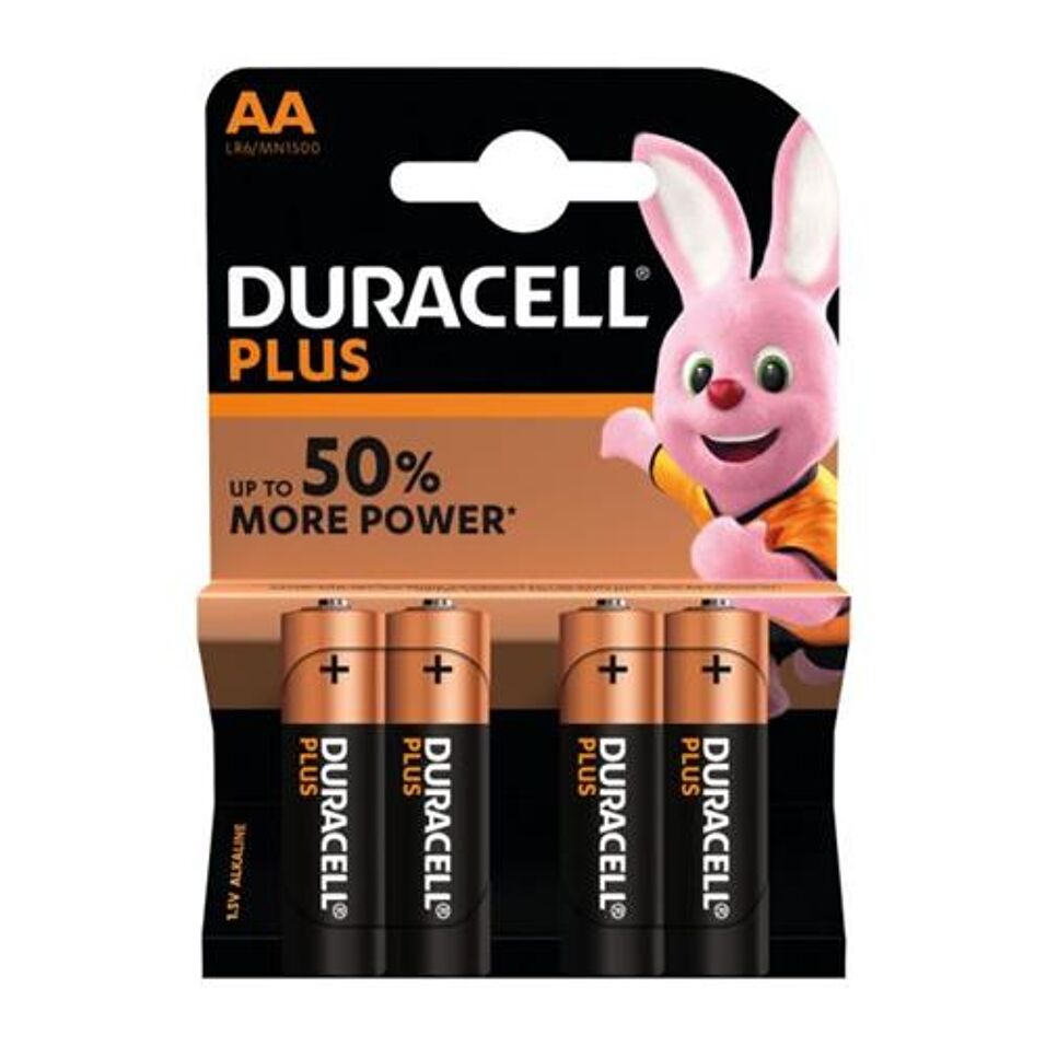 Product afbeelding Duracell alkaline batterij  a 4st AA    1,5 v