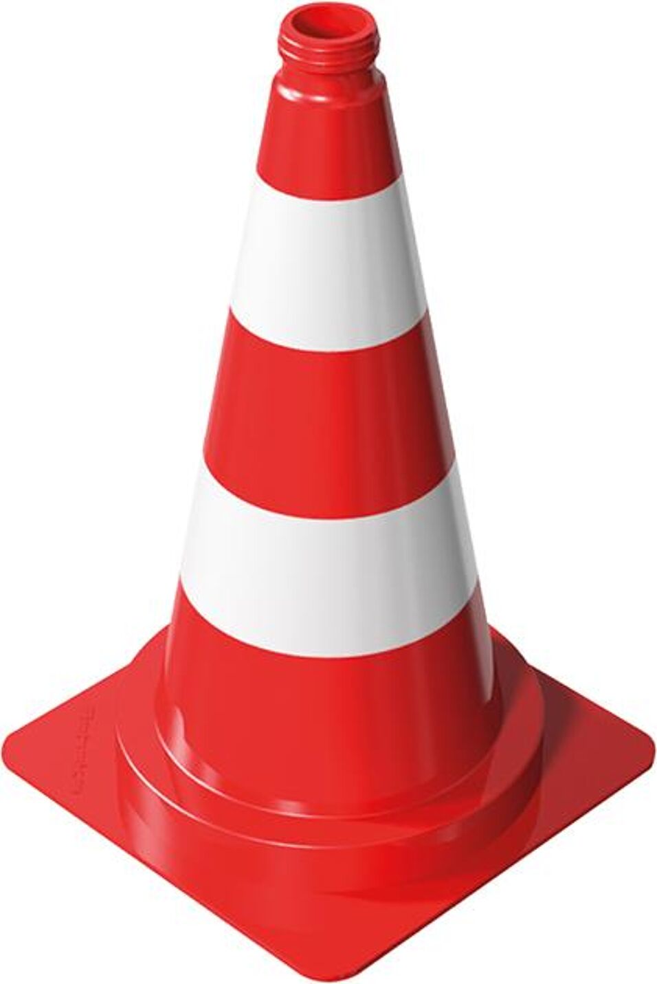Product afbeelding Verkeerskegel pvc oranje/wit       500mm, Lichte uitvoering