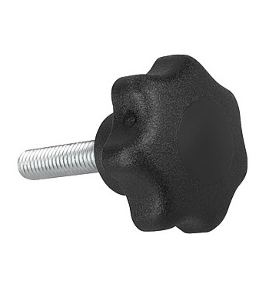Product afbeelding Sterknop met buitendraad DIN 6336 vorm L M8x20 mm Diameter 40 mm