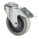 Colson zwenkwiel BPPF met boutgat en rem 100 x 32mm 150kg