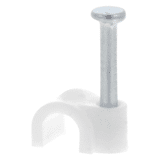 Q-Link kabelclip wit rond 5mm   a 50 st.