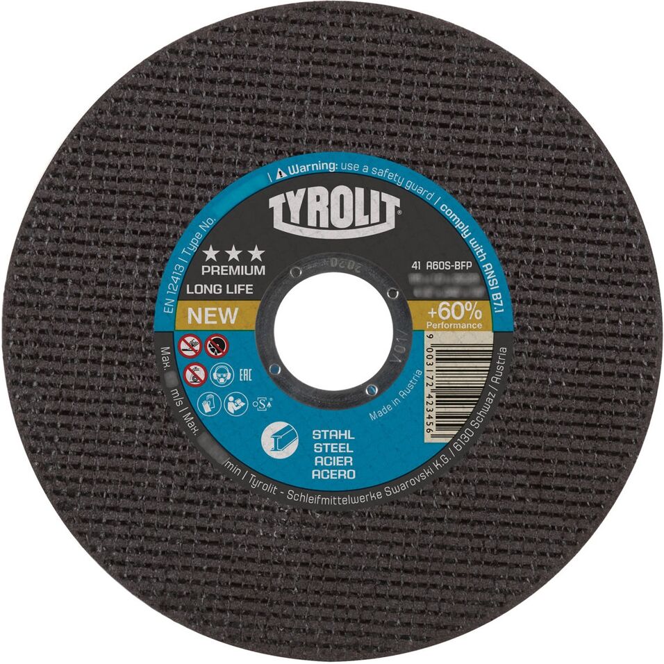 Product afbeelding Tyrolit Premium doorslijpschijf 41 125x1,0x22,23 A60S-BFP