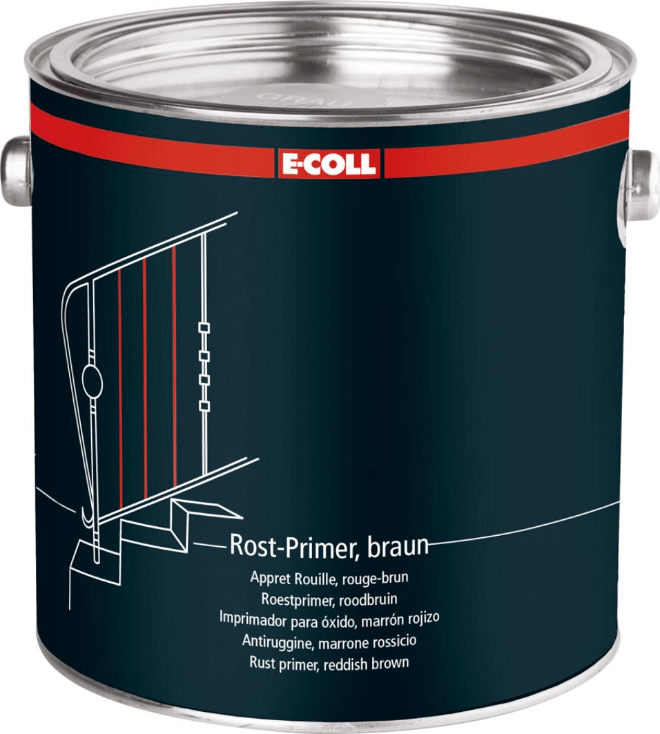 Product afbeelding E-Coll roestprimer roodbruin 2,5 l