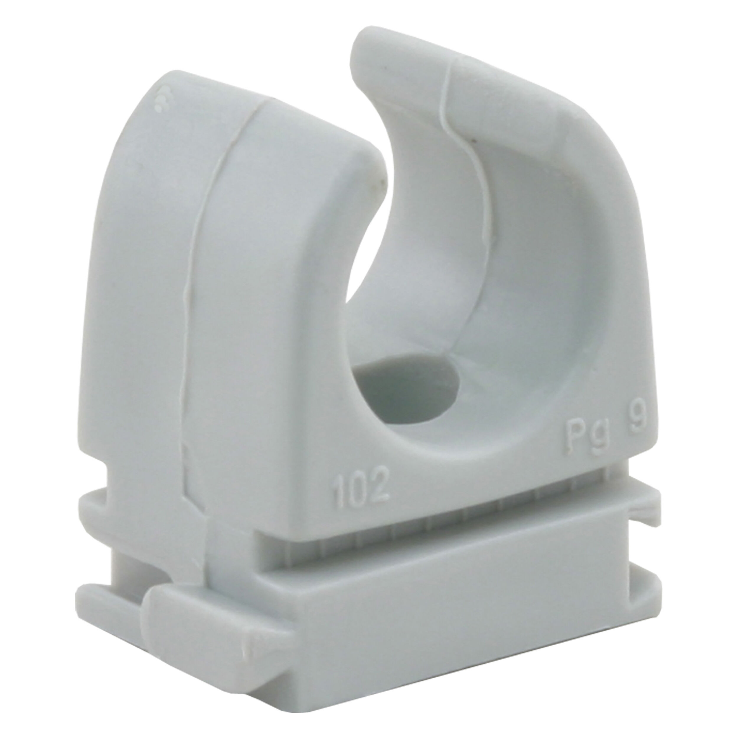 Klembeugel PVC grijs 5/8        a 20 st.