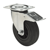 Colson zwenkwiel BPPM met topplaat en rem 100 x 30mm 70kg