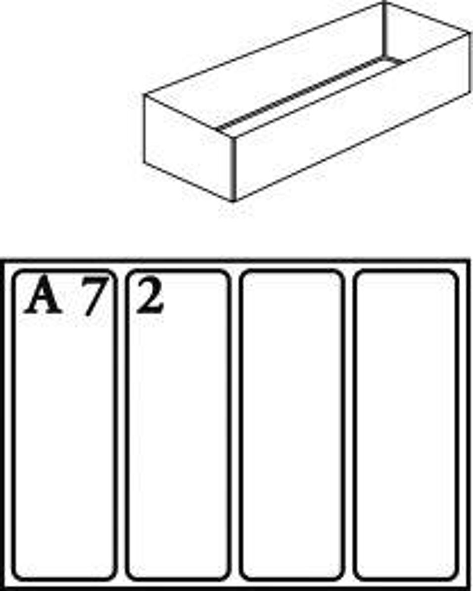 Product afbeelding Inzetbakje 55 A 7-2 transparant p/stuk