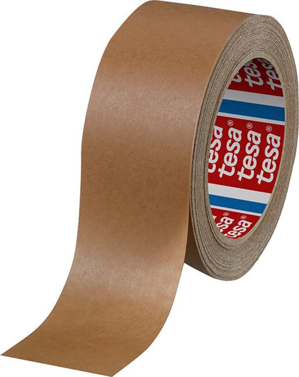 Product afbeelding tesapack 4313 papier PV10 bruingeel 50mx50mm