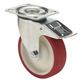 Colson zwenkwiel BPPU met topplaat en rem 125 x 30mm 150kg