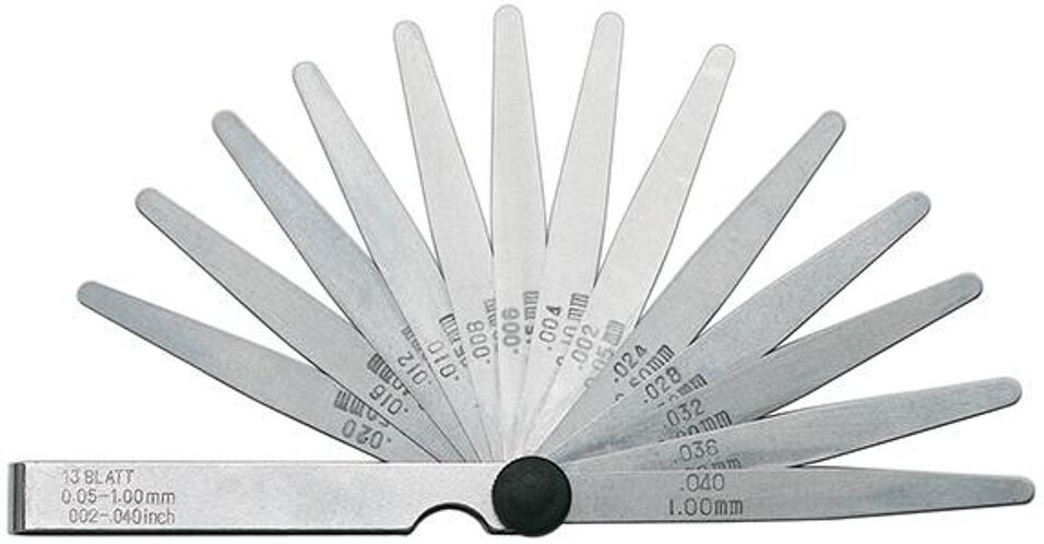 Product afbeelding Format Precisie-voelermaat Staal 0,05-2,0mm 21 vel