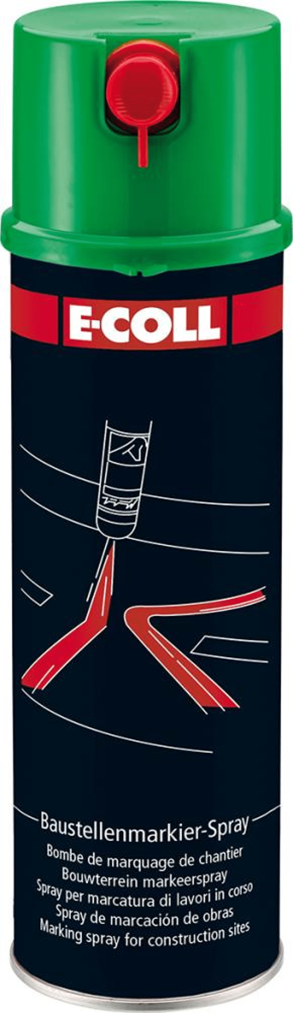 Product afbeelding E-Coll markeerspray groen 500 ml