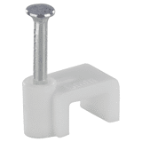 Q-Link kabelclip wit   plat 6mm   a 20 st.