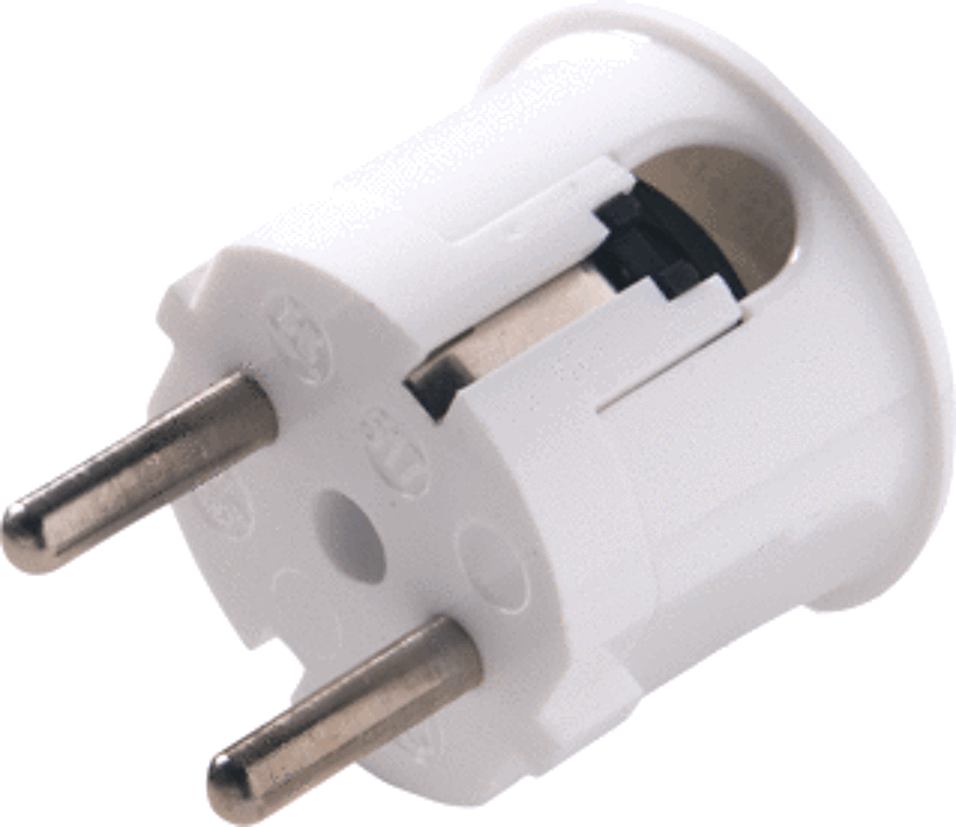 Product afbeelding Haakse stekker +RA IP20 wit         16a