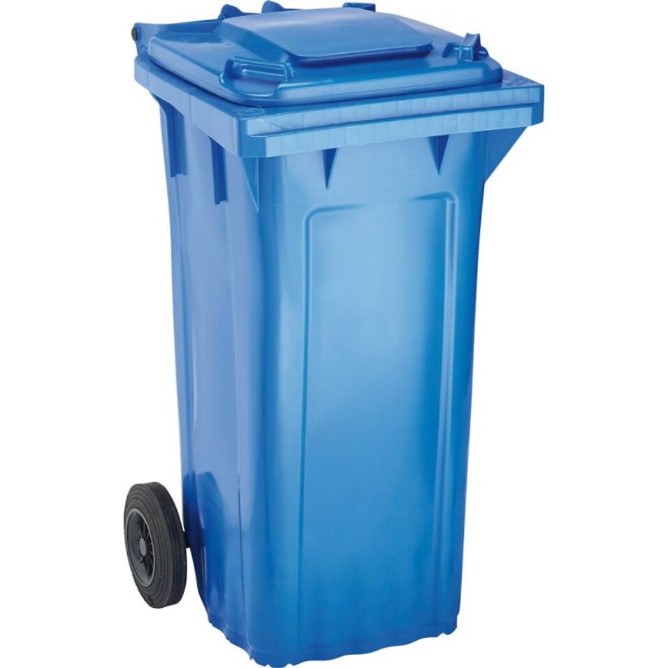 Product afbeelding Afvalcontainer kunststof blauw     120 l