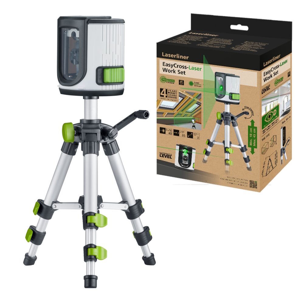 Laserliner kruislijnlaser easycross-laser work set groen