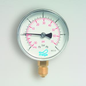 Manometer 63mm 0 - 25 bar G1/4 onderaansluiting