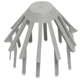 Bladvanger PVC-U 60/75 mm grijs